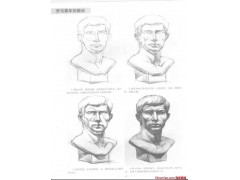 素描范畫之石膏像羅馬青年的畫法