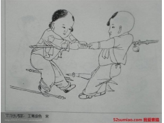 中國古代年畫白描(小孩主題)作品欣賞