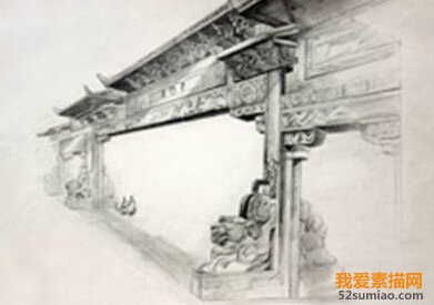 建筑素描的透視規(guī)律及主要構圖方法