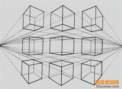 建筑素描的透視規(guī)律及主要構圖方法