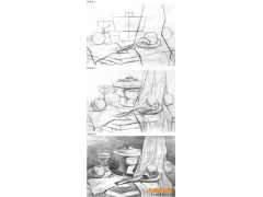 明暗素描靜物默畫的表現(xiàn)方法及作畫步驟