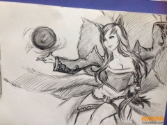 英雄聯盟阿貍素描圖片欣賞