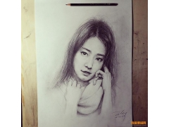 樸信惠素描圖欣賞