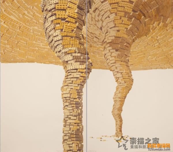 黃色雙龍卷風