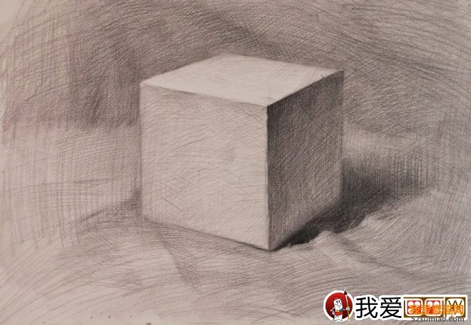 石膏立方體素描教程：立方體結(jié)構(gòu)明暗素描繪畫步驟11