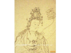 南無大行普賢菩薩白描手法圖片鑒賞