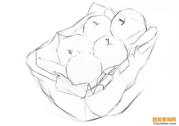 素描蘋(píng)果線稿