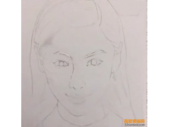 宅男福利！  女神Angelababy素描頭像步驟
