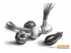 【真才實(shí)學(xué)·素描】大蒜和茄子的畫法，你還需要掌握這些要點(diǎn)！